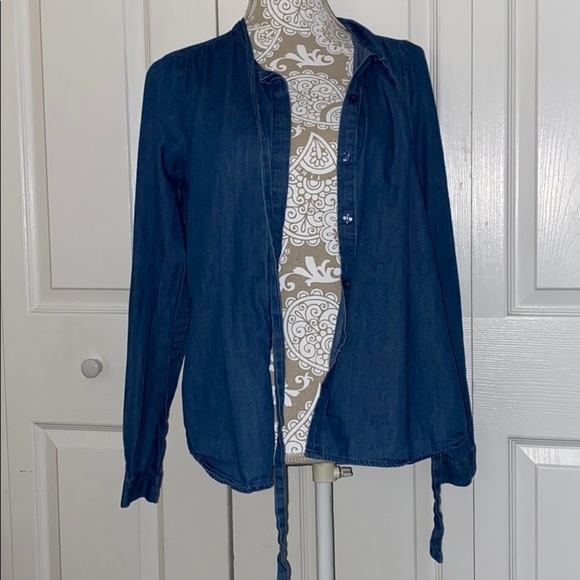 The Limited Blue Denim Button Up Shirt - Picture 5 of 5